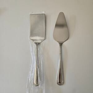 NOS Reed & Barton WOODBURY Server Set Pie Lasagna Stainless Flatware NIP